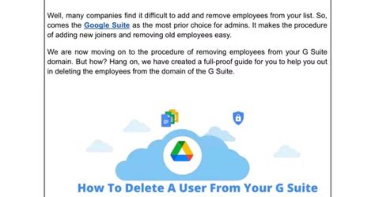 How Do I Remove G Suite Domain?