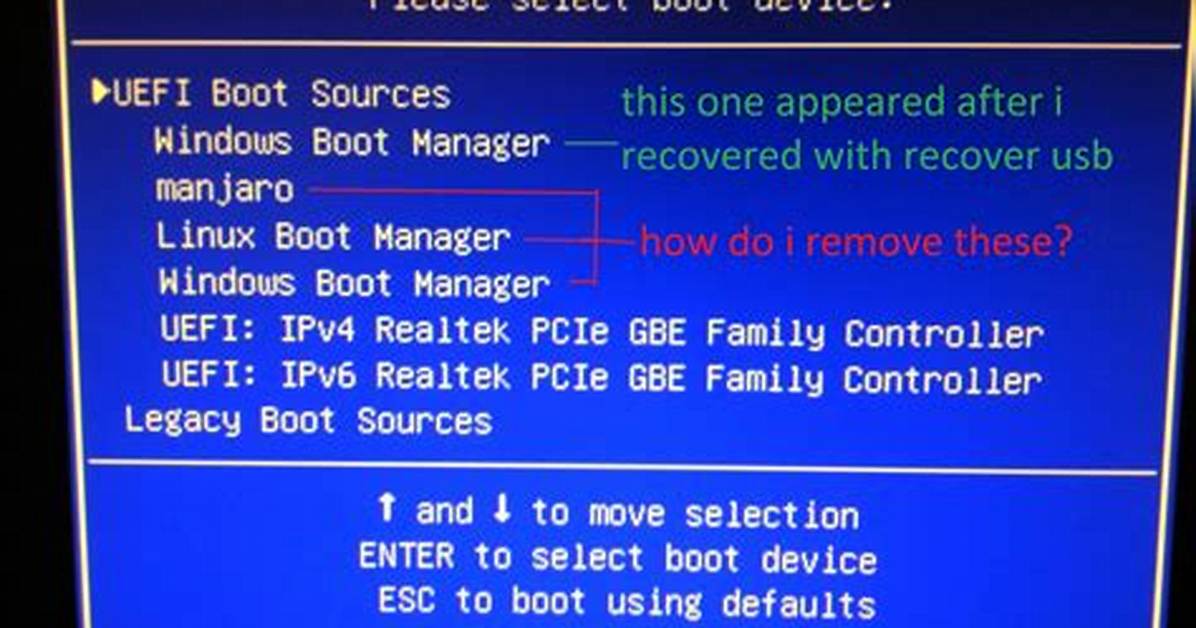 How Do I Remove Linux Boot Options?