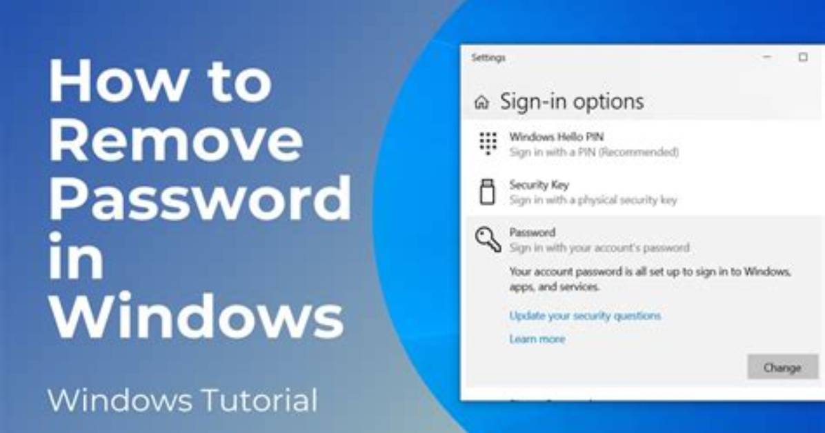 How Do I Remove My Microsoft Password from Windows 8?