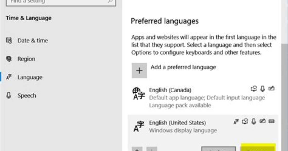 How Do I Remove Us English from Windows 10?