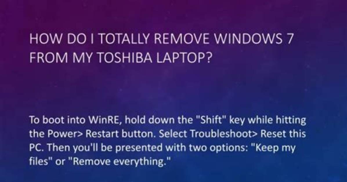 How Do I Remove Windows 7 and Install Windows 10?