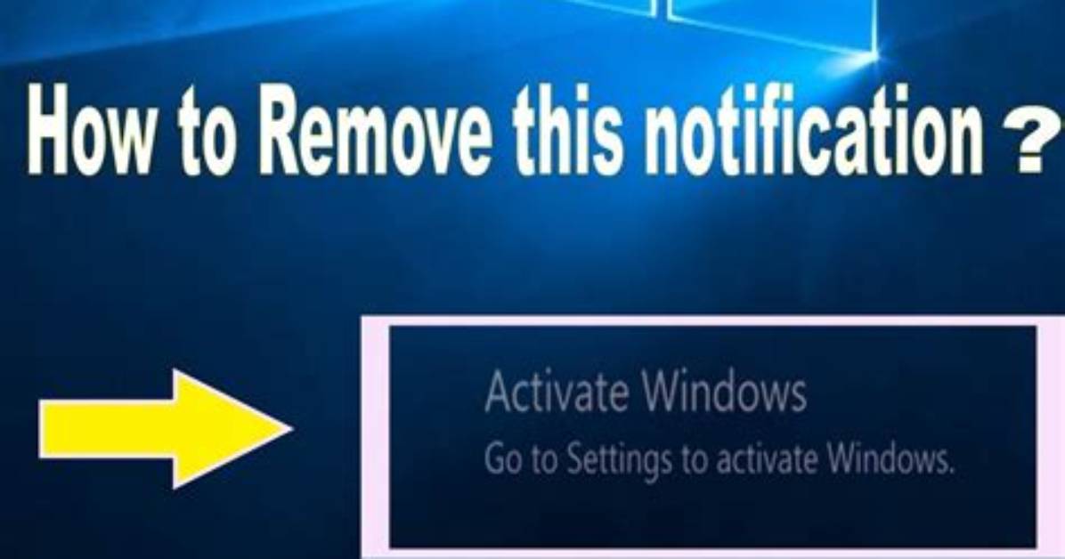 How Do I Remove Windows Activation Without Product Key?