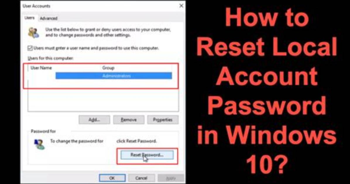 How Do I Reset My Local Password on Windows 7?
