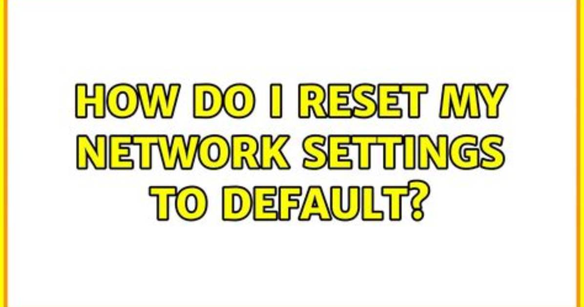 How Do I Reset My Network Adapter Windows 8?