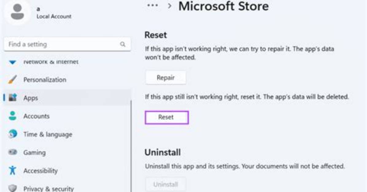 How Do I Reset the App Store on Windows 10?