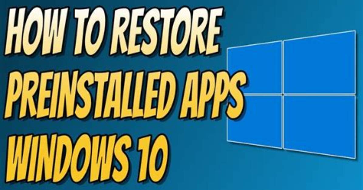 How Do I Restore a Preinstalled Version of Windows 7?