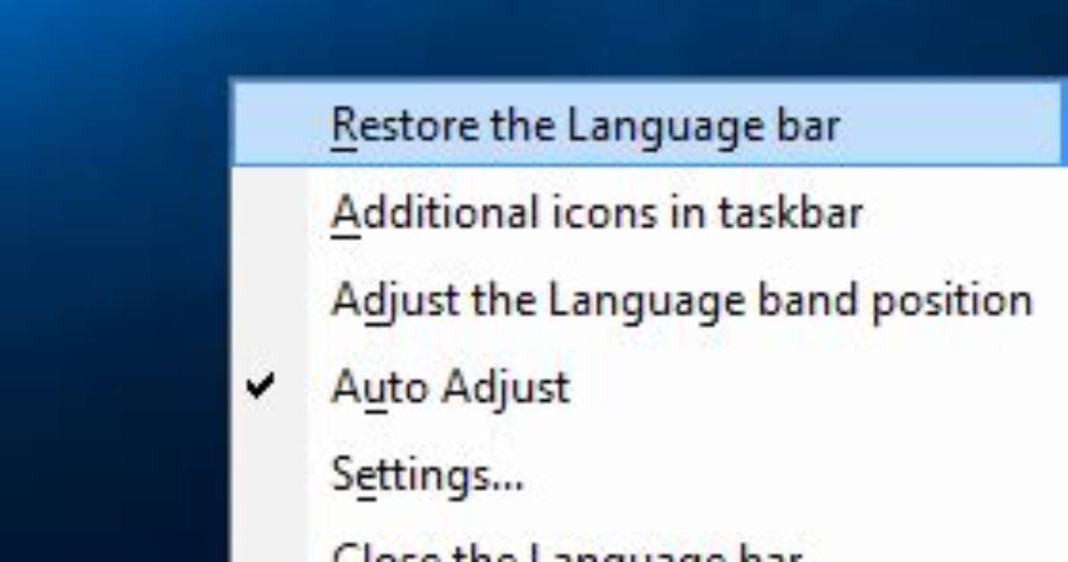 How Do I Restore the Language Bar in Windows 7?