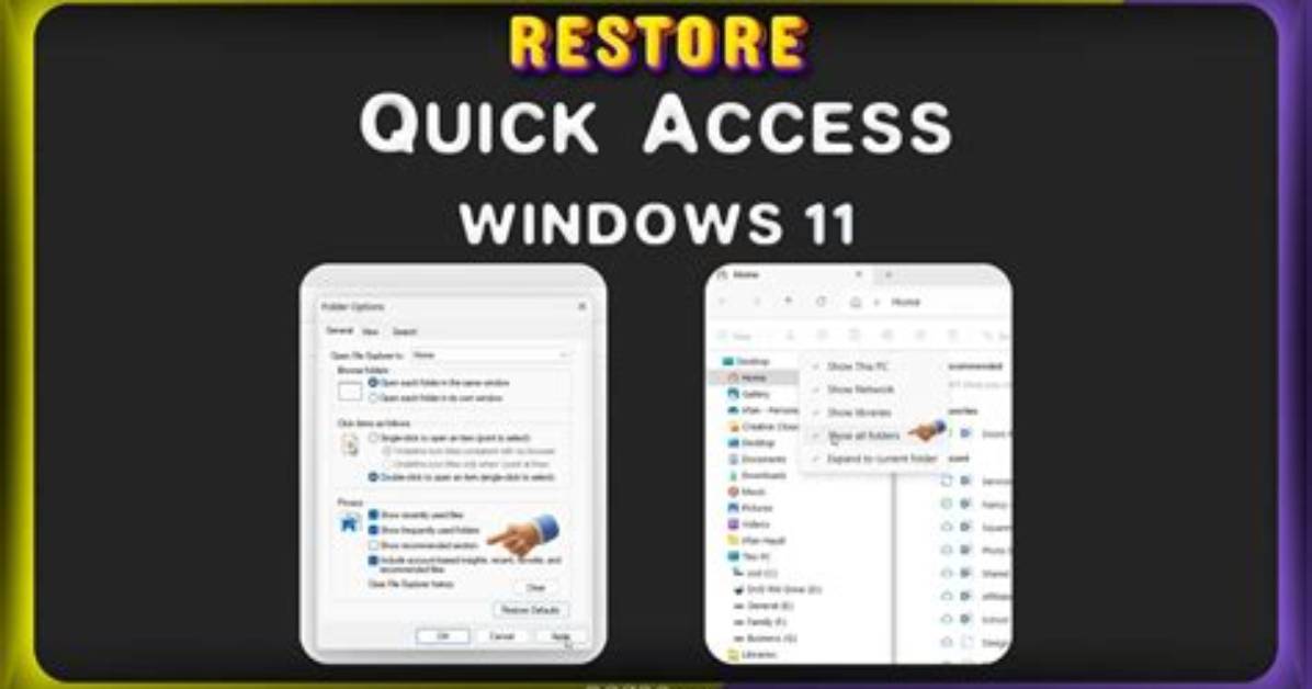 How Do I Restore the Quick Access Folder in Windows 10?