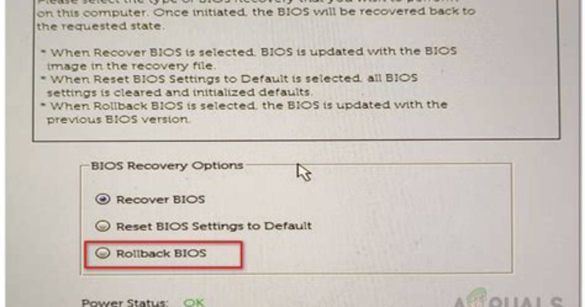 How Do I Roll Back a Bios Update?