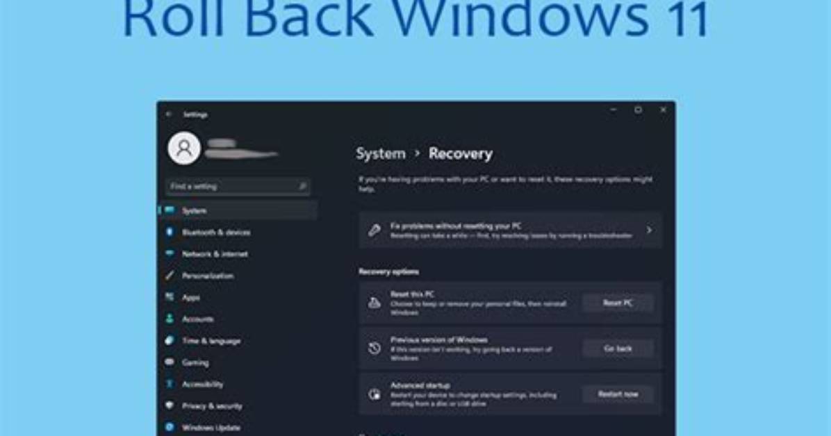 How Do I Roll Back Windows After 10 Days?