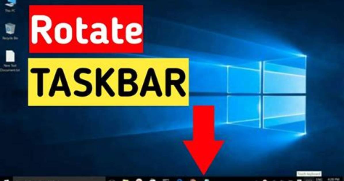 How Do I Rotate the Taskbar in Windows 7?