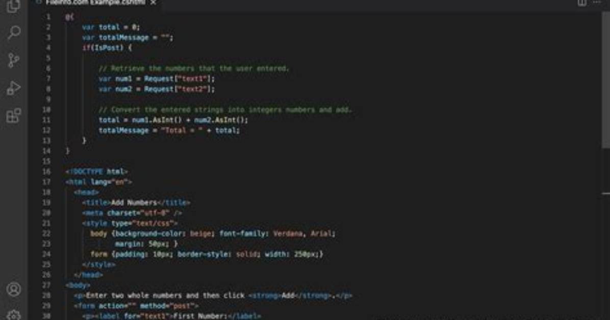 How Do I Run a Cshtml File
