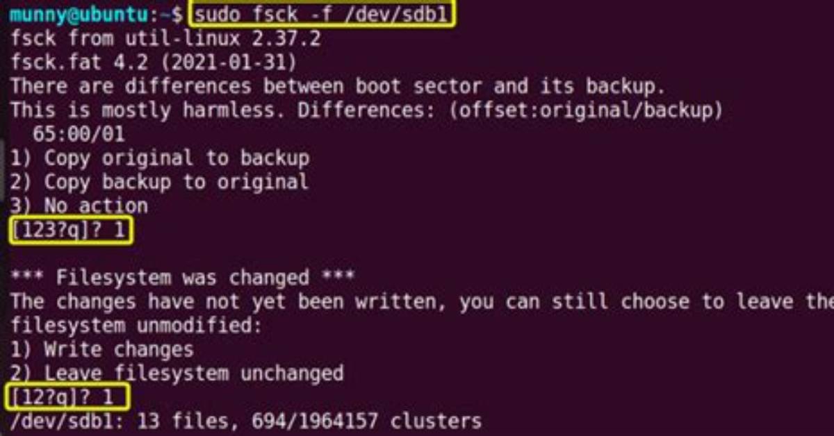 How Do I Run a Fsck Variable in Linux?
