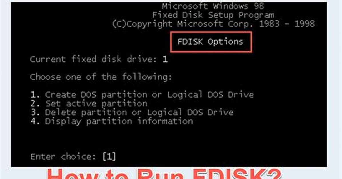 How Do I Run Fdisk on Windows 7?