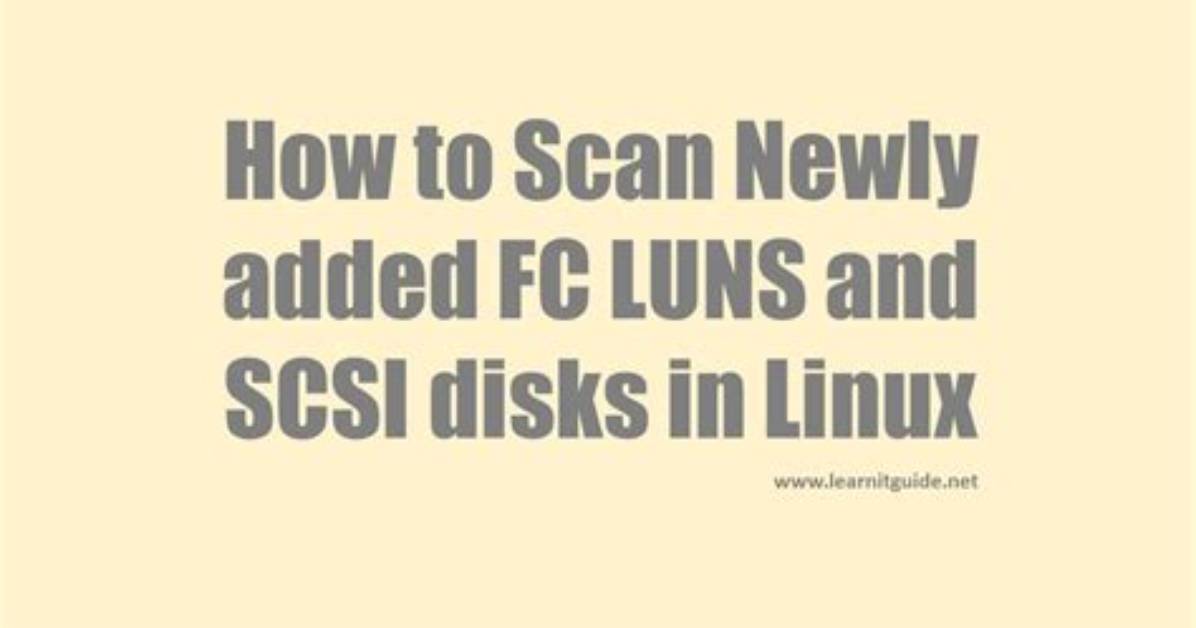 How Do I Scan Newly Added Lun in Linux?