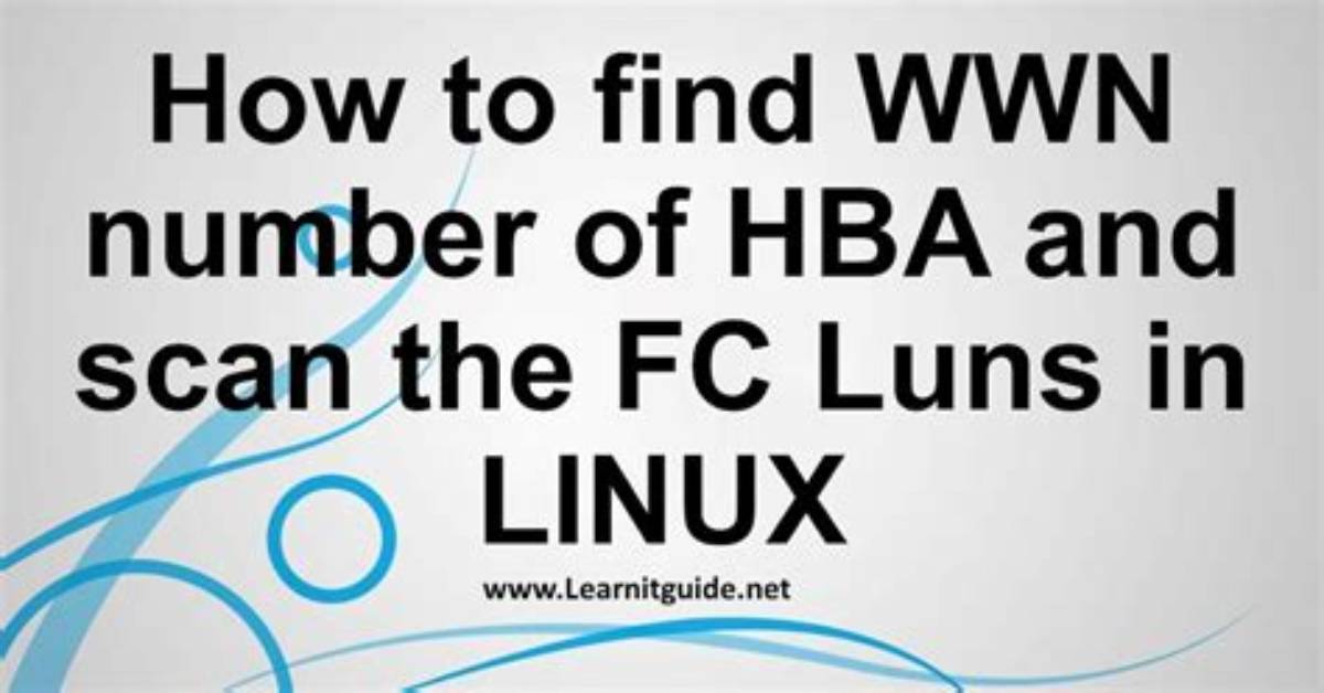 How Do I Scan Wwn in Linux?