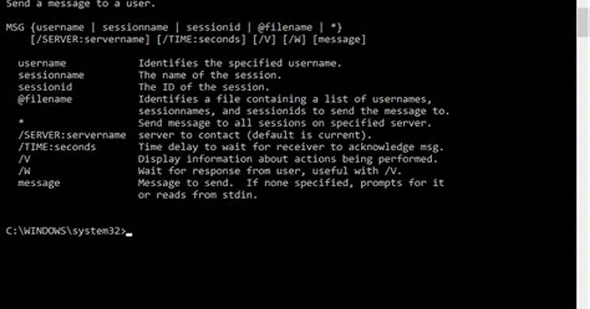 How Do I Send Messages Through Command Prompt Windows 10?