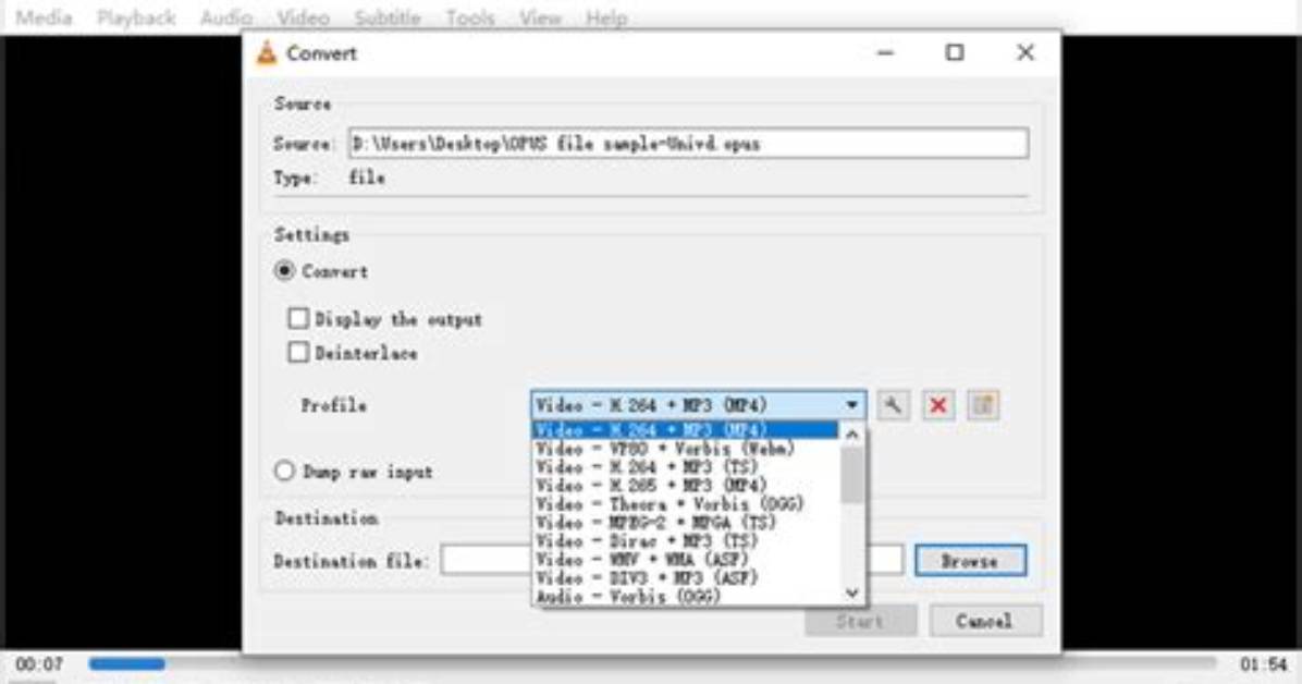 How Do I Set the Format Vlc Media Player Uses When Recording?