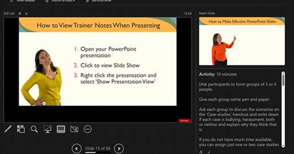 How Do I Show Notes During a Powerpoint Presentation?