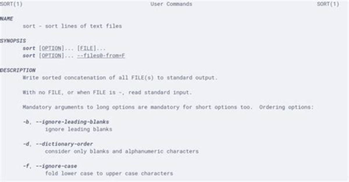 How Do I Sort in Unix?