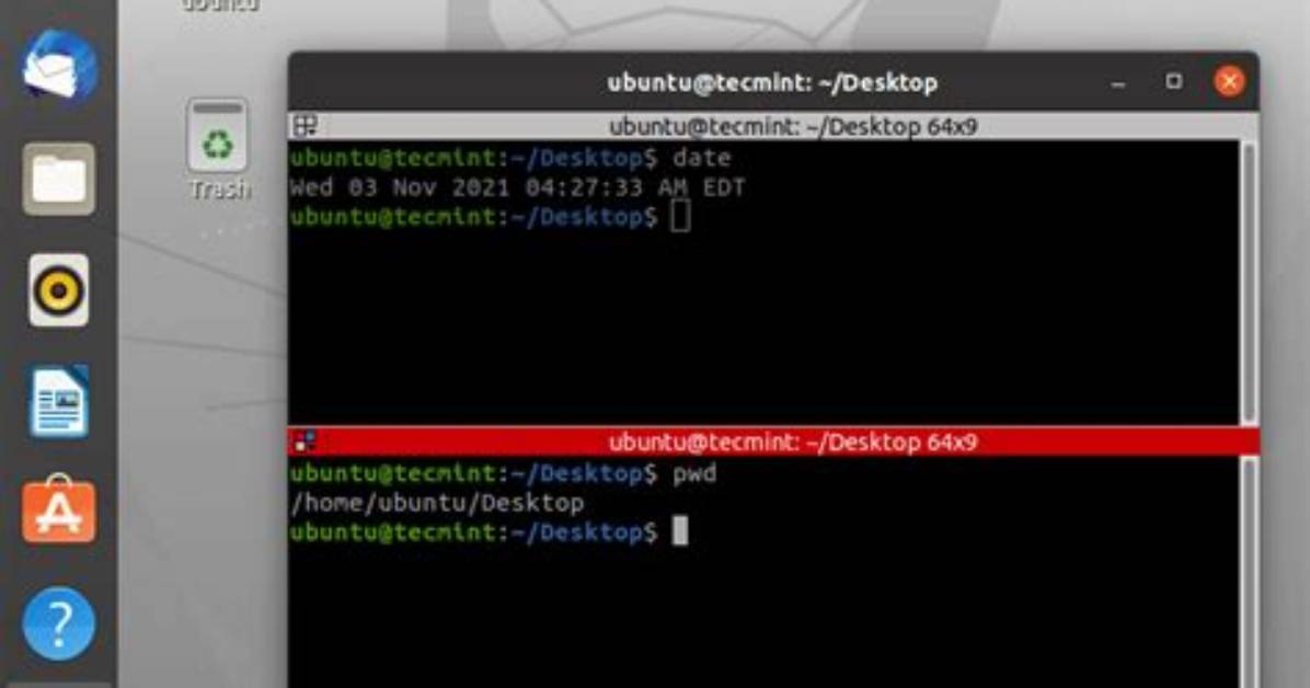 How Do I Split a Terminal Window in Ubuntu?