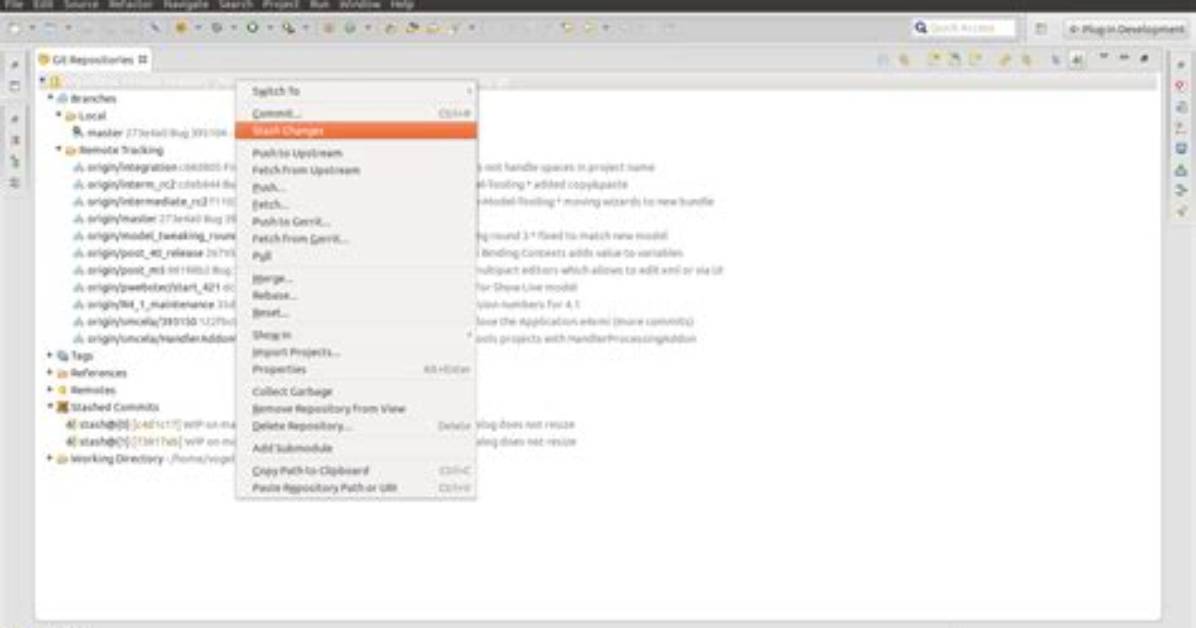 How Do I Stash in Eclipse