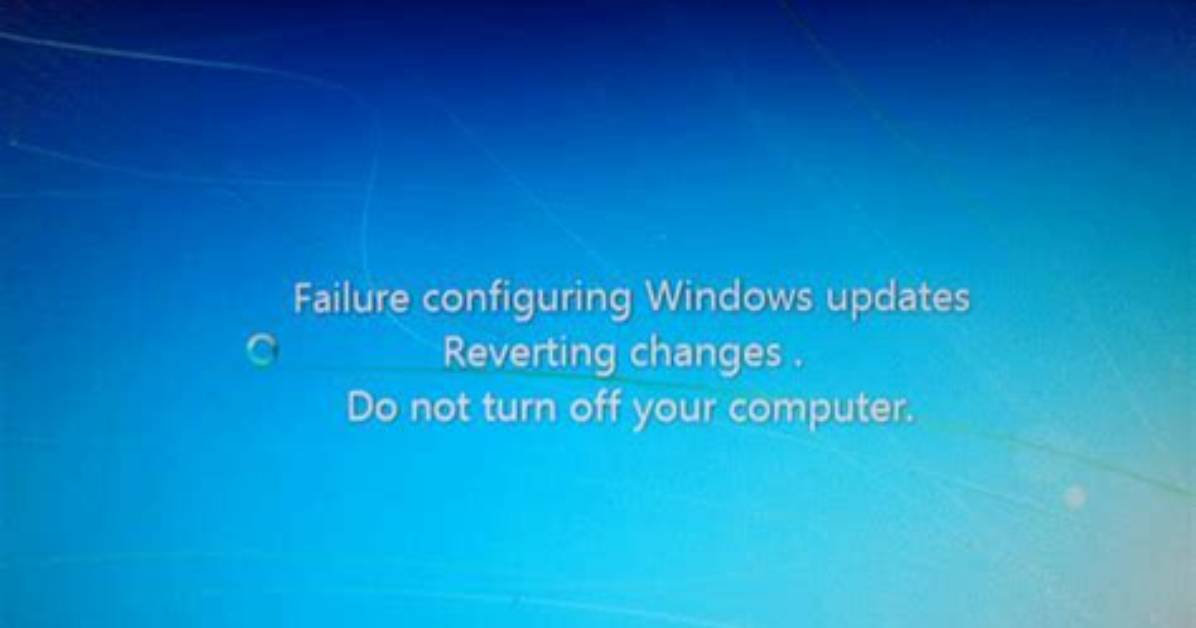 How Do I Stop Failure Configuring Windows Updates?