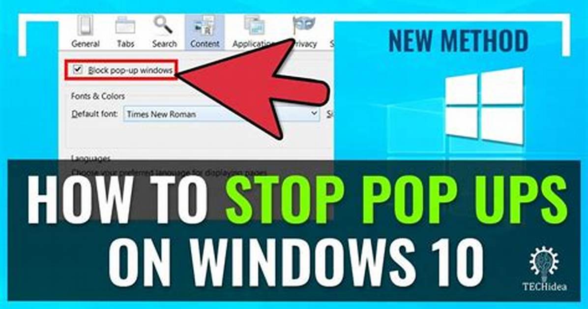 How Do I Stop Windows 10 Popups?
