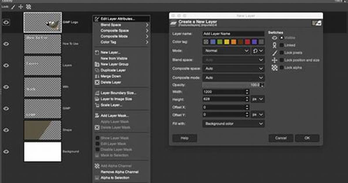How Do I Switch Layers in Gimp?