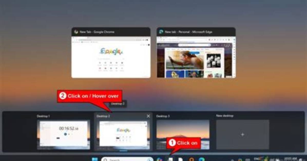 How Do I Toggle Between Desktops in Windows 10?