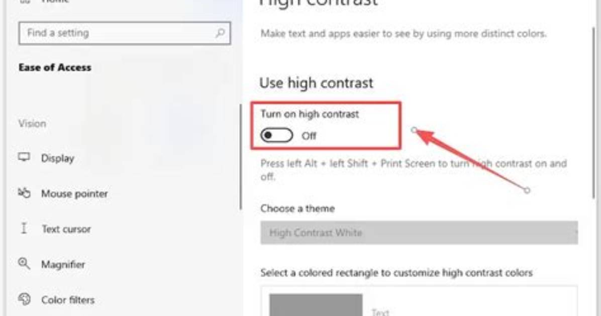 How Do I Turn off Contrast Mode?