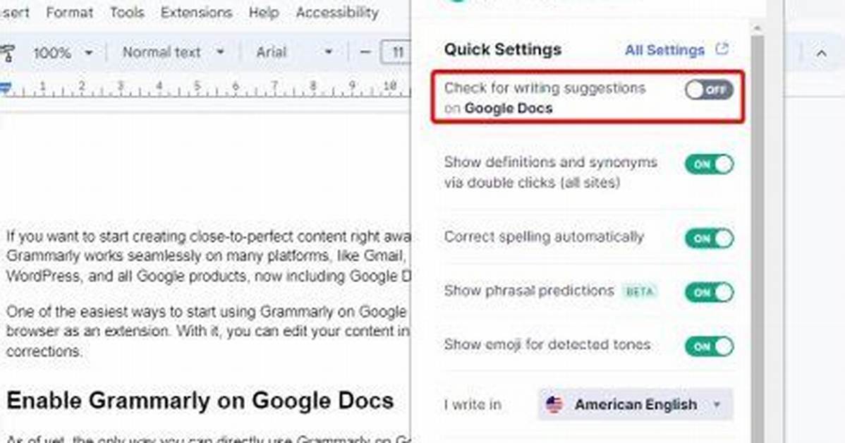 How Do I Turn off Grammarly?