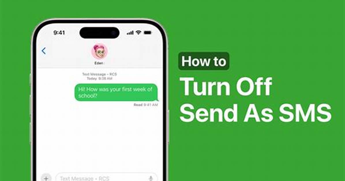 How Do I Turn off Sms?