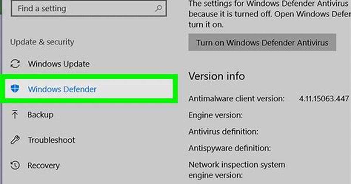 How Do I Turn off Windows Defender in Windows 10?