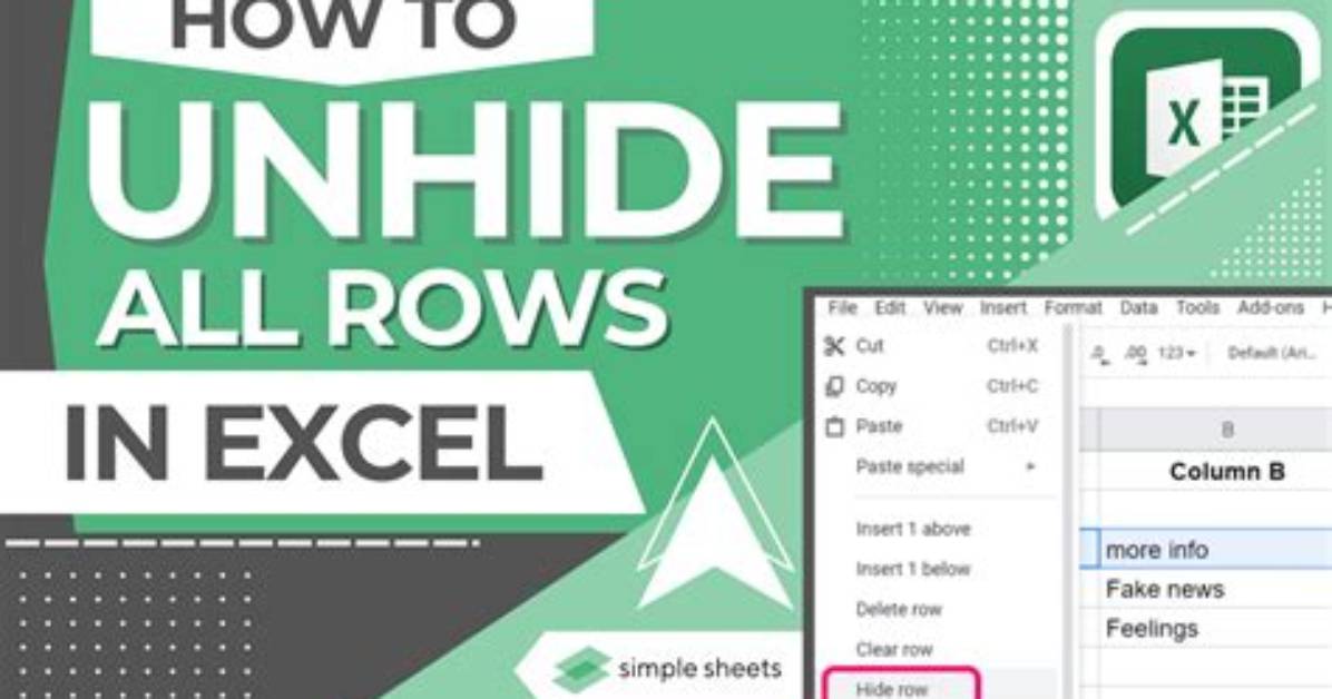 How Do I Unhide All Rows in Excel 2010?