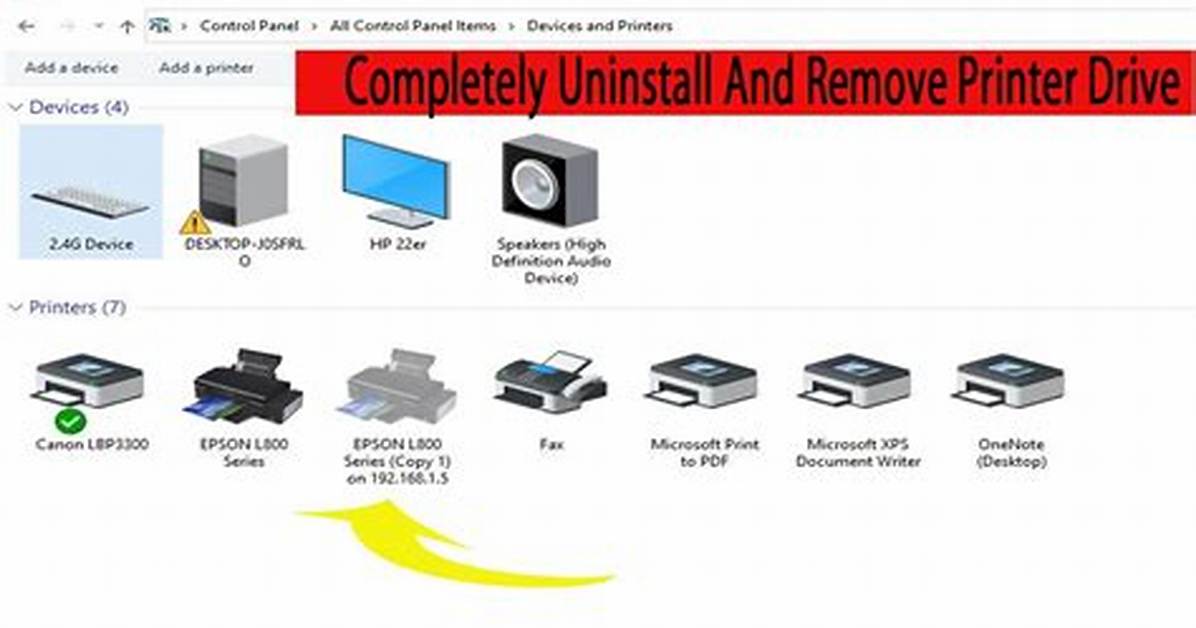 How Do I Uninstall and Reinstall Printer Drivers Windows 10?
