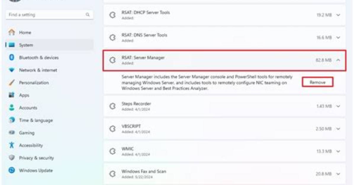 How Do I Uninstall Rsat Tools Windows 10?