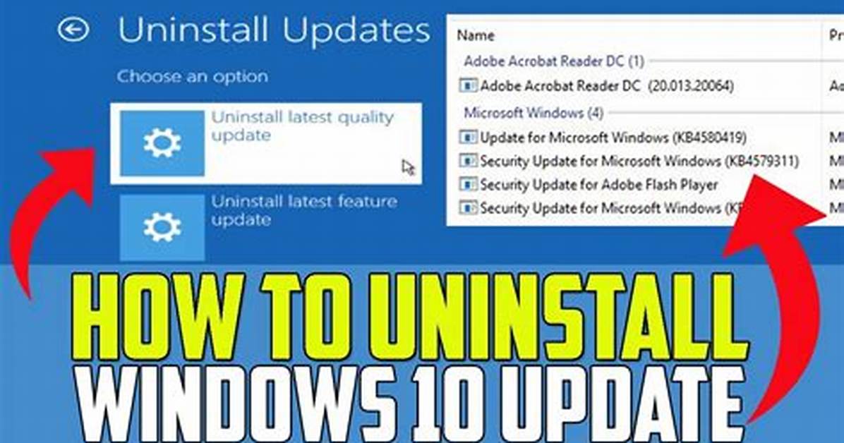 How Do I Uninstall Windows 10 Update Cleanup?