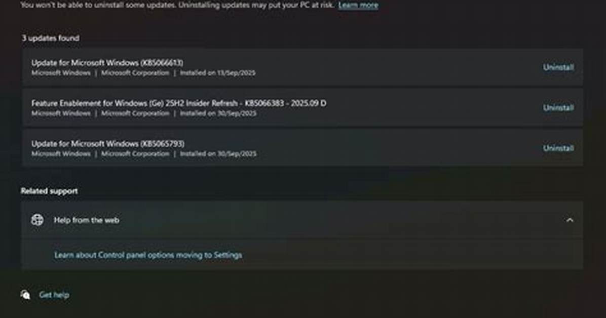 How Do I Uninstall Windows 1909 Update?