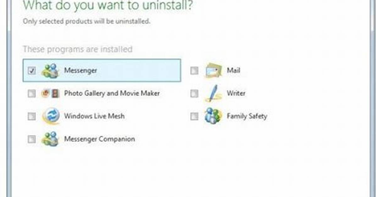 How Do I Uninstall Windows Live Messenger from Windows 10?