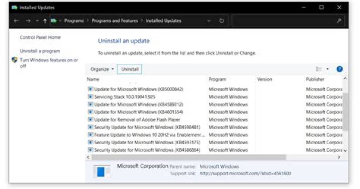 How Do I Uninstall Windows Update Cleanup?
