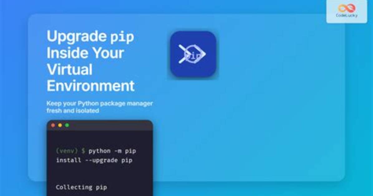 How Do I Update/Upgrade Pip Itself from Inside My Virtual Environment?