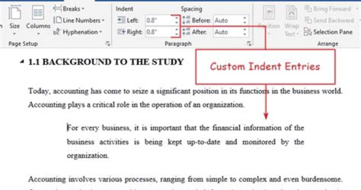 How Do I Use Indentation in a Tag?