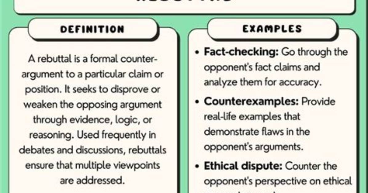 How Do I Write a Rebuttal Statement?