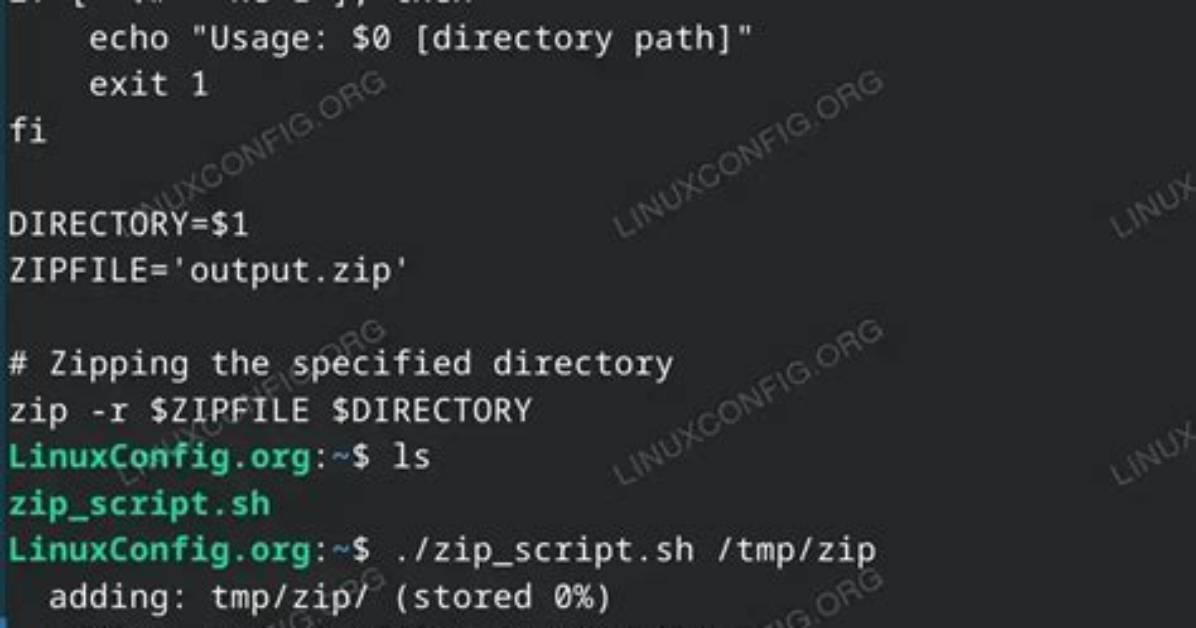 How Do I Zip a Directory and Subdirectories in Linux?