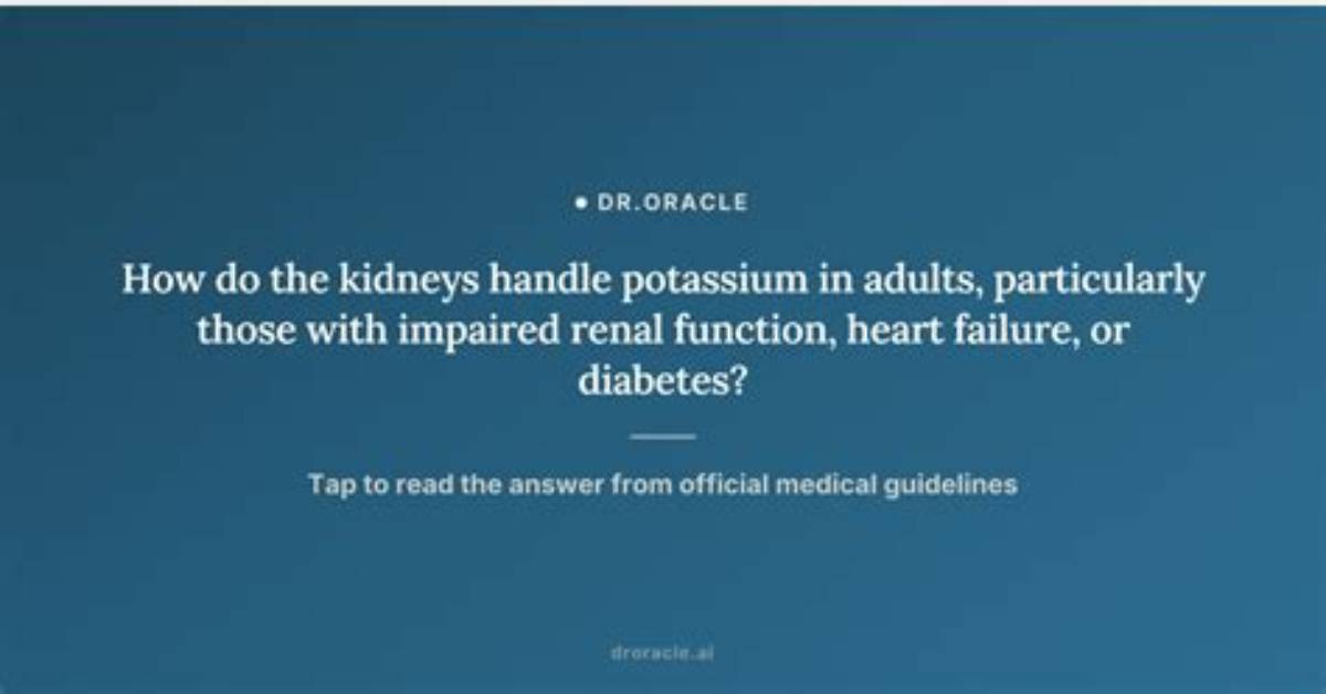 How Do Kidneys Handle Potassium