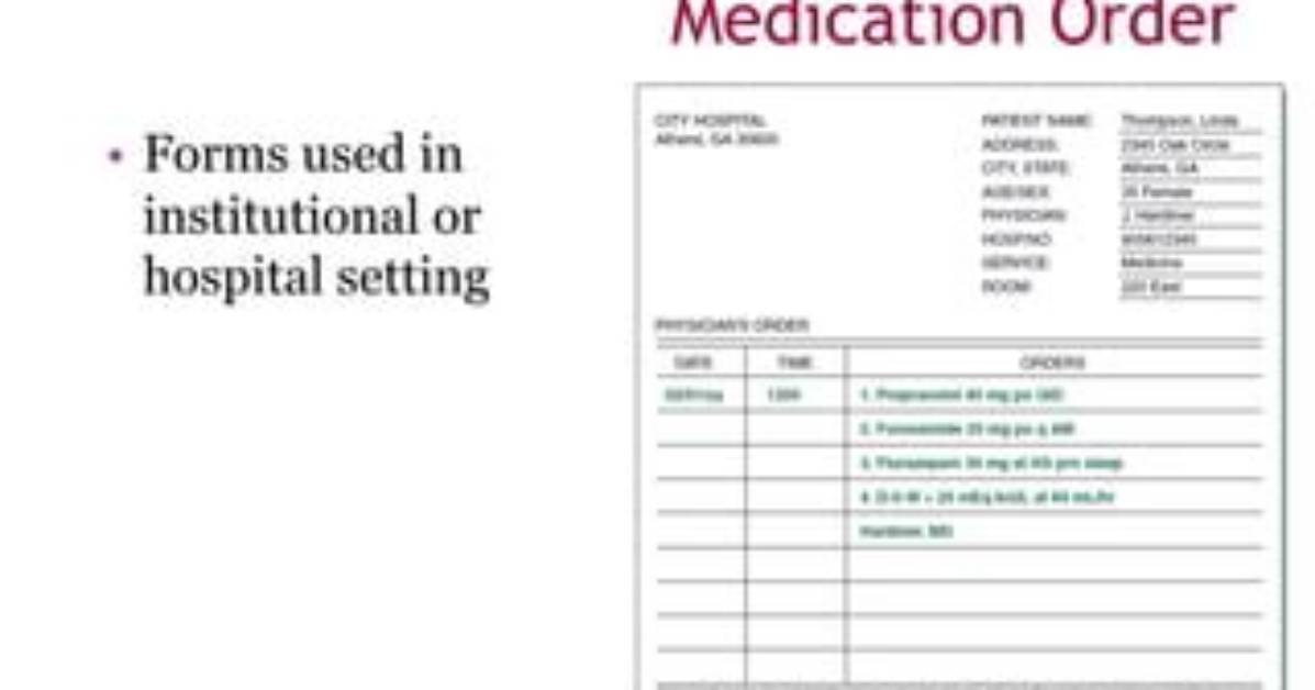 How Do Prescriptions and Medication Orders Differ