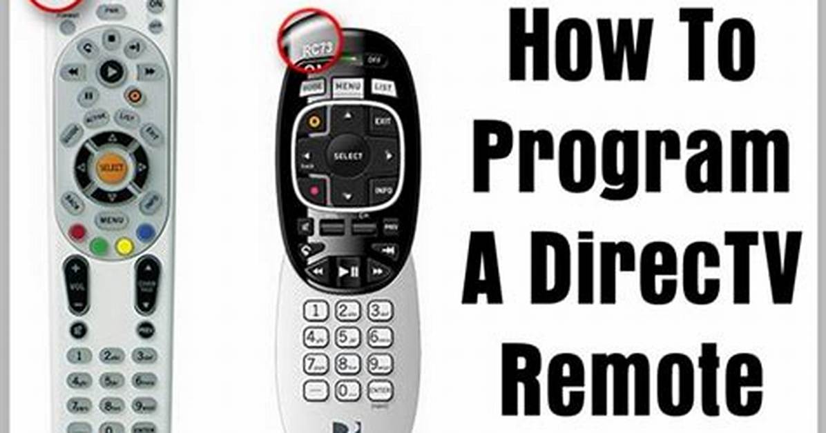 How Do Program My Directv Remote to My Tv?