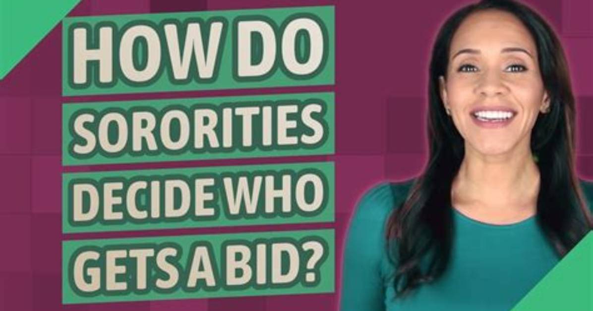 How Do Sororities Decide Who Gets a Bid