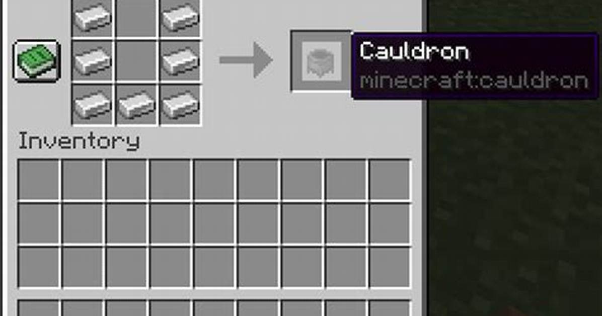 How Do U Make a Cauldron in Minecraft